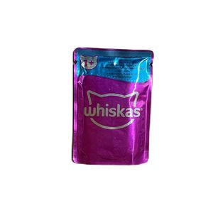 پوچ گربه بالغ ویسکاس مدل ژلی طعم ماهی تن و خرچنگ وزن 85 گرم