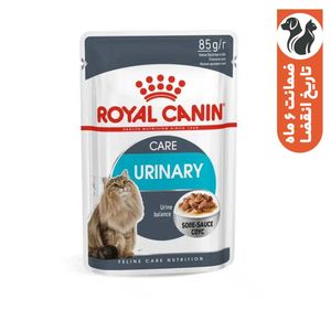 پوچ گربه رویال کنین مدل یورینری طعم گوشت گاو وزن 85 گرم