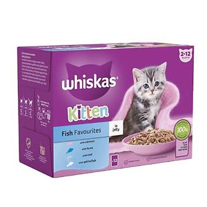 پوچ گربه نابالغ ویسکاس مدل ژلی طعم میکس ماهی وزن 85 گرم