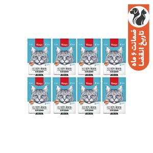 پوچ گربه ونپی مدل مرغ و خرچنگ وزن 640 گرم بسته 8 عددی