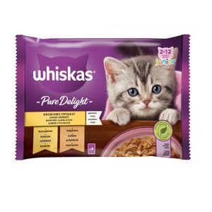 پوچ گربه ویسکاس مدل میکس pure delight وزن 340 گرم مجموعه 4 عددی