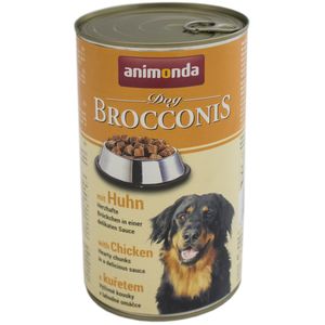 کنسرو سگ آنیموندا حاوی گوشت گوشت مرغ مدل brocconis وزن 1240 گرم