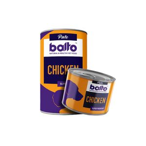 کنسرو سگ بالغ بالتو مدل سوپر پریمیوم پته سگ بالغ طعم مرغ وزن  400 گرم بسته دو عددی