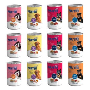 کنسرو سگ نوتری پت مدل newpack وزن 425 گرم بسته 12 عددی