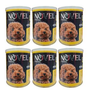 کنسرو سگ نوول لوکس مدل chickenpate وزن 400 گرم بسته 6 عددی