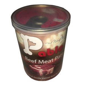 کنسرو سگ پابلو مدل پته گوشت گوساله خالص beef meat pate وزن 400 گرم