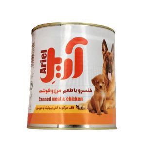 کنسرو غذای سگ آریل مدل پته طعم گوشت و مرغ وزن 800 گرم