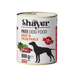 کنسرو غذای سگ شایر مدل beef&vegetable وزن 800 گرم