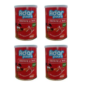 کنسرو غذای سگ فیدار پاتیرا مدل مرغ و گوشت وزن 400 گرم بسته 4 عددی