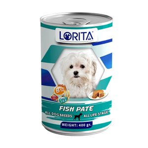 کنسرو غذای سگ لوریتا مدل fish pate وزن 400 گرم