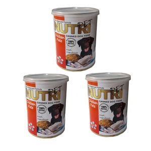 کنسرو غذای سگ نوتری پت مدل chicken pate وزن 1275 گرم بسته 3 عددی