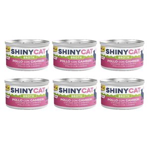 کنسرو غذای گربه بالغ جیم کت مدل cat food chicken & shrimp in sauce طعم مرغ و میگو وزن 70 گرم بسته 6 عددی