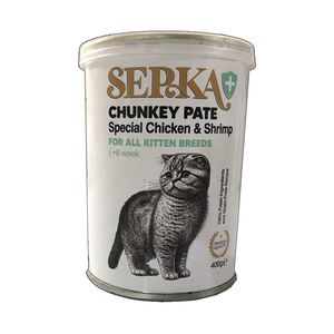 کنسرو غذای گربه بالغ سپکا پلاس مدل chicken chunkey طعم مرغ وزن 400 گرم