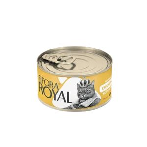 کنسرو غذای گربه بالغ فیفورا مدل fifora royal طعم فیله مرغ و برنج وزن 120 گرم