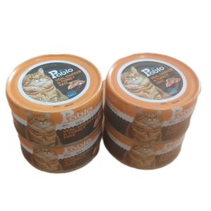 کنسرو غذای گربه بالغ پابلو مدل پته طعم گوشت گوساله و مرغ و بوقلمون مجموعه 4 عددی وزن 800 گرم