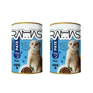 کنسرو غذای گربه راماس مدل tuna وزن 400 گرم بسته دو عددی