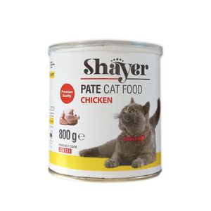 کنسرو غذای گربه شایر مدل chicken وزن 800 گرم