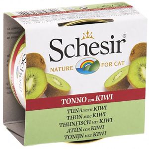 کنسرو غذای گربه شسیر مدل tuna with kiwi 13554 با طعم ماهی تن و کیوی وزن 75 گرم