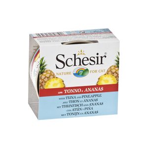 کنسرو غذای گربه شسیر مدل tuna with pineapple 13530 با طعم ماهی تن و آناناس وزن 75 گرم