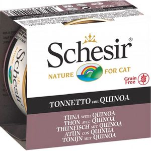 کنسرو غذای گربه شسیر مدل tuna with quinoa 40203 با طعم ماهی تن و کوینوا وزن 85 گرم