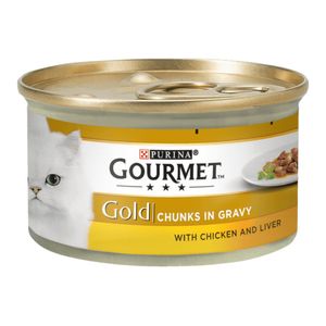کنسرو غذای گربه پورینا مدل gourmet کد chl03 وزن 85 گرم