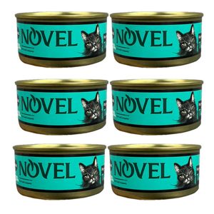 کنسرو گربه نچرال نوول لوکس مدل tuna وزن 120 گرم بسته 6 عددی