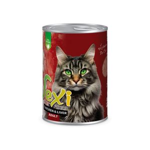 کنسرو گربه پته وکسی مدل مرغ و جگر وزن 800 گرم