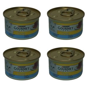 کنسرو گربه گورمت مدل ماهی تن وزن 85 گرم مجموعه 4 عددی