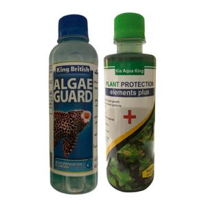 کود کامل گیاهان آکواریوم مدل kz 2 حجم 250 میلی لیتر به همراه محلول ضد خزه و جلبک