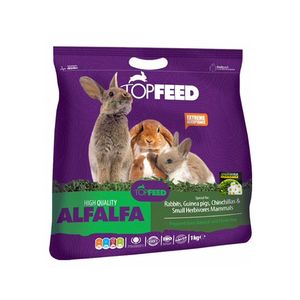 یونجه جوندگان همراه با بابونه تاپ فید مدل topfeed alfalfa plus chamomile وزن 1 کیلوگرم