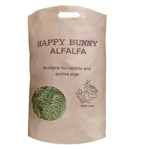 یونجه خشک خرگوش و خوکچه هپی بانی مدل alfalfa وزن 1000 گرم