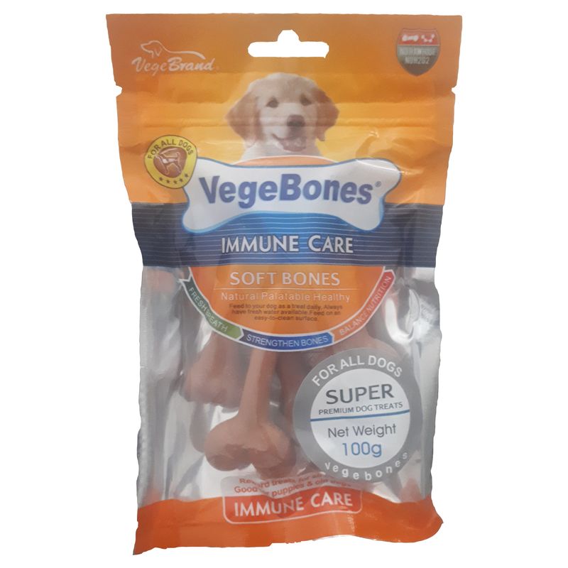 اسنک تشویقی سگ ویجی بونز مدل small soft chicken flavor وزن 100 گرم