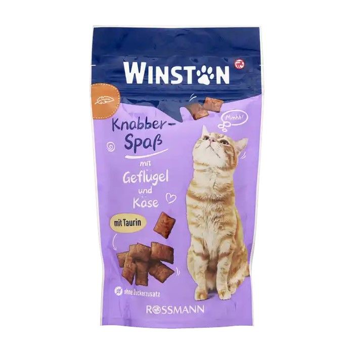 اسنک تشویقی گربه وینستون مدل مرغ و پنیر وزن 50 گرم