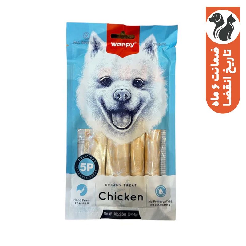 بستنی سگ ونپی مدل creamy treat طعم مرغ وزن ۷۰ گرم