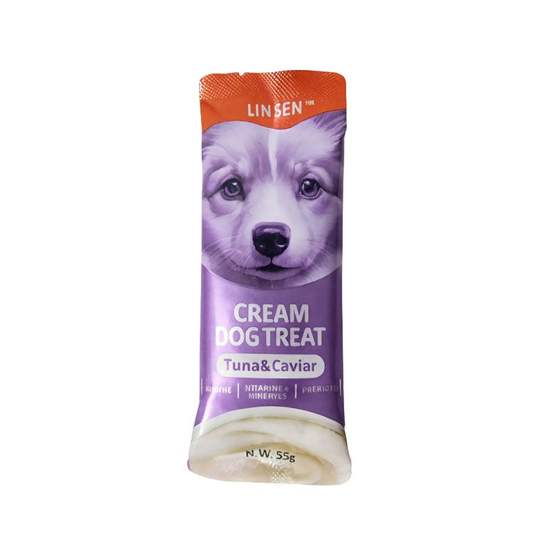بستنی سگ یو اس پت مدل linsen cream dog treat طعم ماهی خاویار وزن 55 گرم