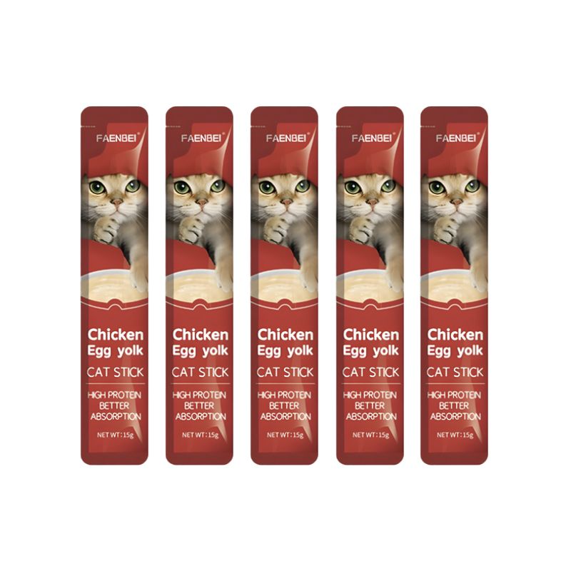بستنی گربه فنبی مدل creamy sticks طعم مرغ و تخم مرغ بسته 5 عددی