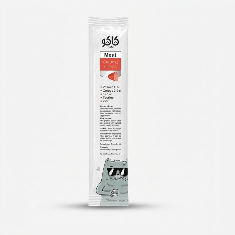 بستنی گربه کاکو مدل creamy گوشت وزن 20 گرم