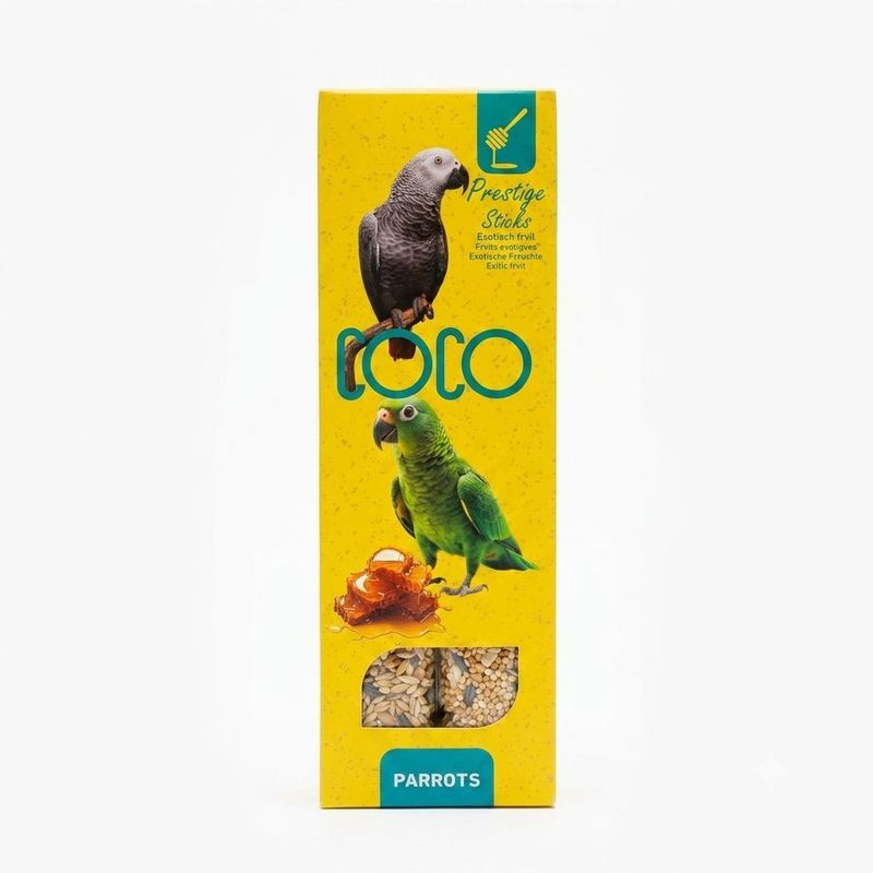 تشویقی استیکی طوطی سانان کوکو مدل exotic مخصوص کاسکو و طوطی