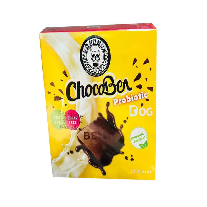 تشویقی سگ بنجی مدل chocoben probiotic بسته 50 عددی
