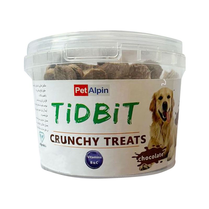 تشویقی سگ تیدبیت مدل crunchy treats وزن 160 گرم