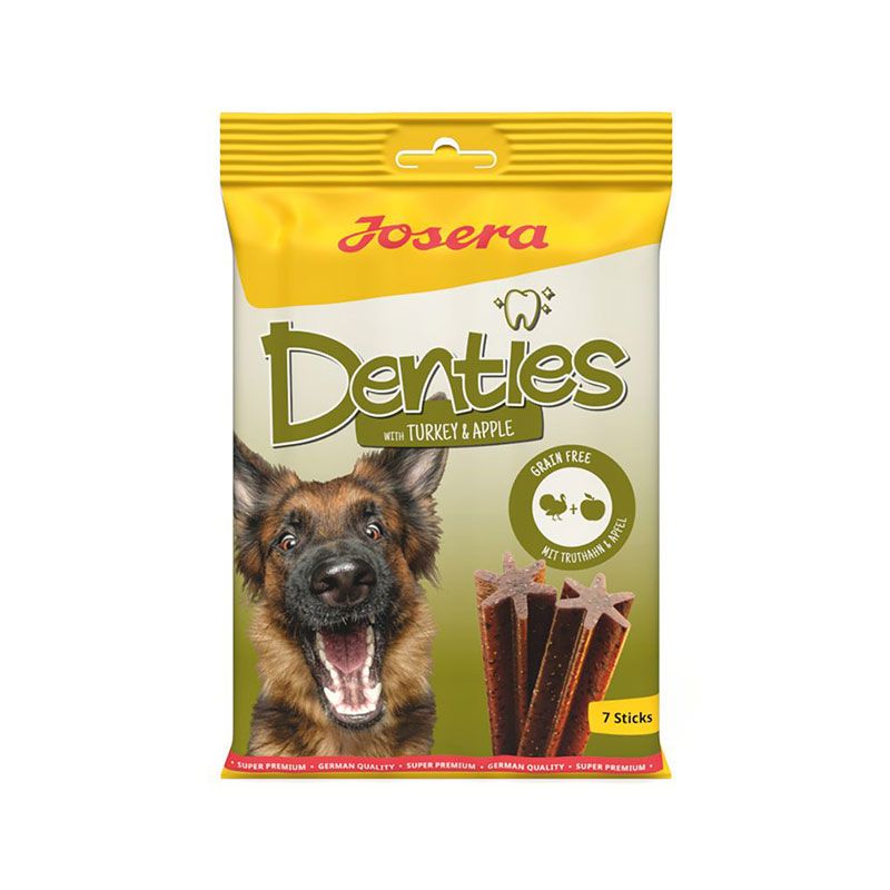 تشویقی سگ جوسرا مدل josera denties مناسب دهان و دندان با طعم بوقلمون و سیب وزن 180 گرم