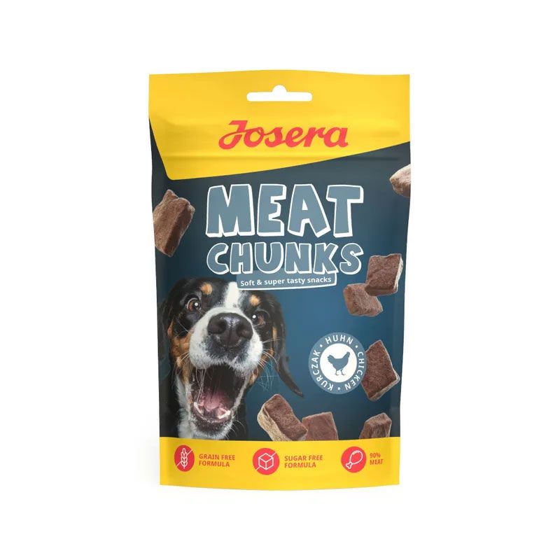 تشویقی سگ جوسرا مدل meat chunks با طعم مرغ وزن 70 گرم