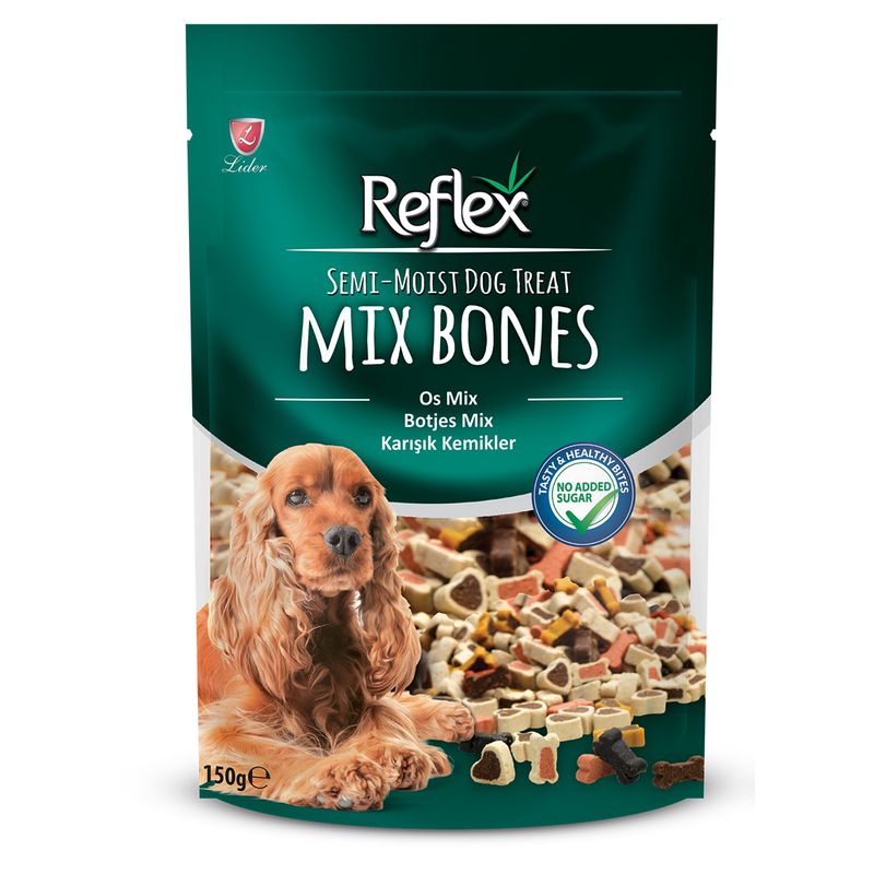 تشویقی سگ رفلکس مدل نرم mix bones وزن 150 گرم