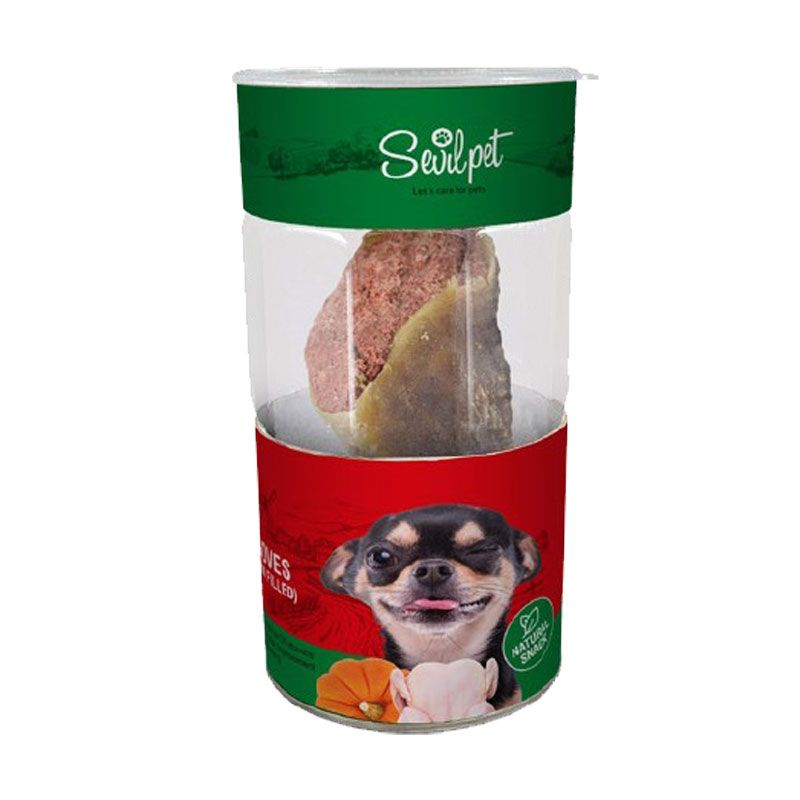 تشویقی سگ سویل پت مدل cattle hooves chicken pumplin filled وزن 150 گرم