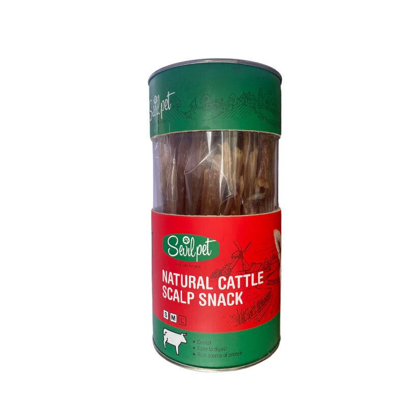 تشویقی سگ سویل پت مدل cattle scalp dog snack پوست گاو بسته 40 عددی
