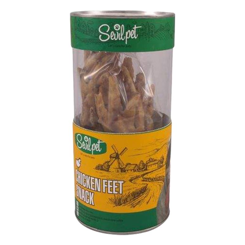 تشویقی سگ سویل پت مدل chicken feet snack وزن ۲۶۰ گرم