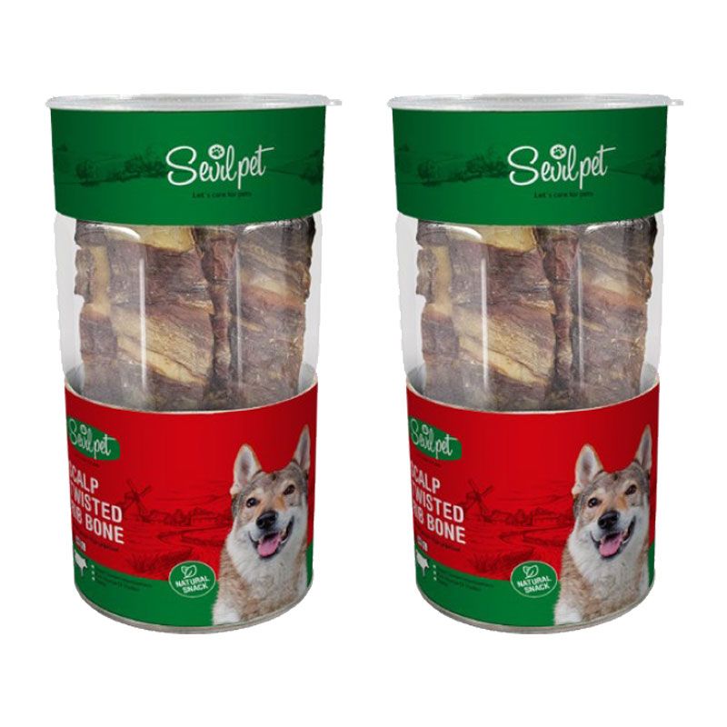 تشویقی سگ سویل پت مدل scalp twisted وزن 130 گرم بسته 2 عددی