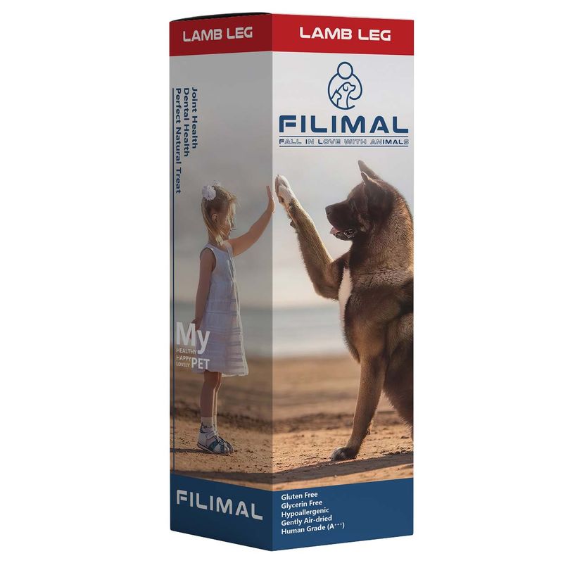تشویقی سگ فیلی مال مدل lamb leg وزن 230 گرم بسته 2 عددی