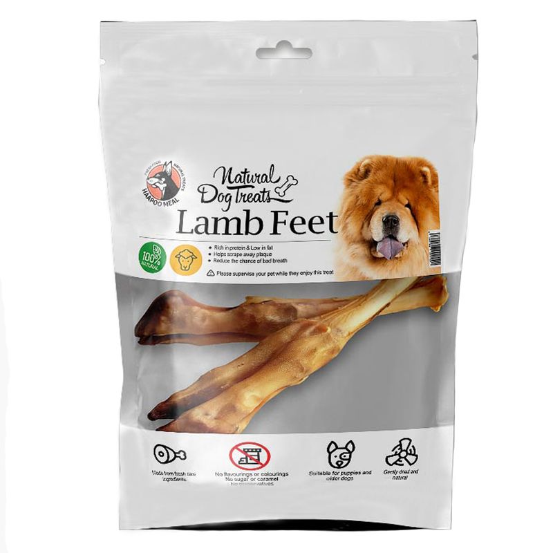 تشویقی سگ هاپومیل مدل lamb feet کد 02 وزن 150 گرم