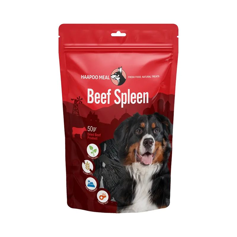 تشویقی سگ هاپومیل مدل طحال گاو کد beef spleen وزن 50 گرم